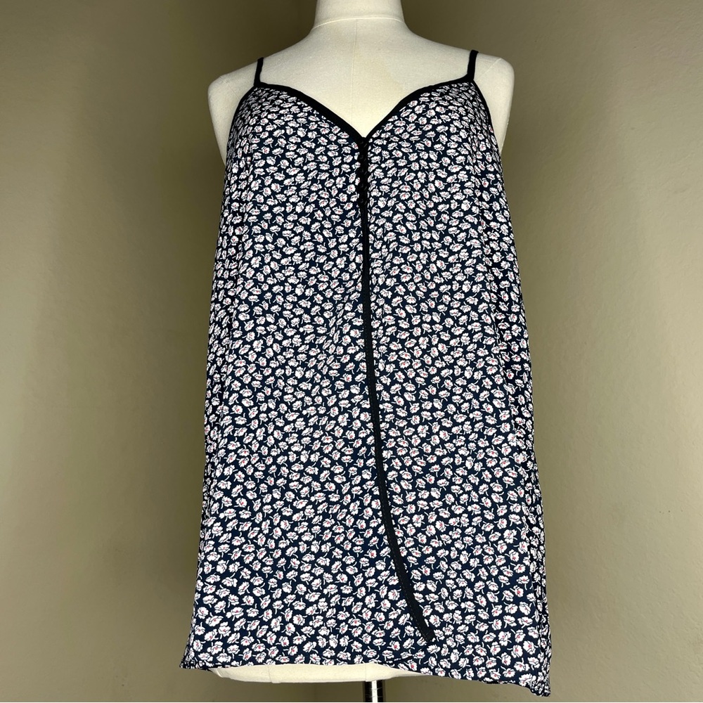 Urban Outfitters Blue Floral Tank Top Size S 4 Vintage Y2K Retro Boho Shirt Cute